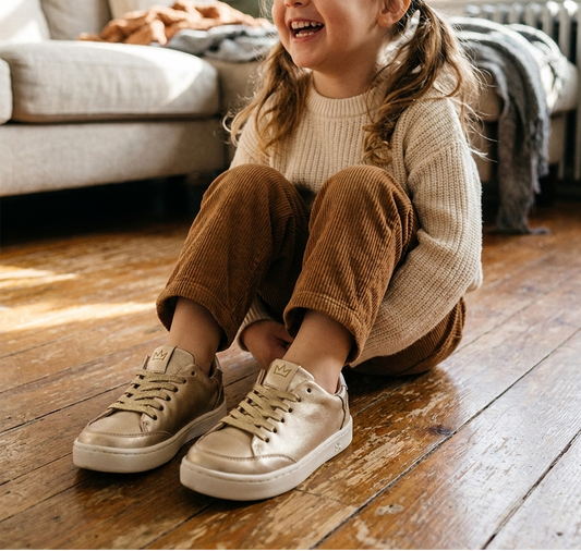 Zapatilla Nairobi Cuero Kids - Dorada